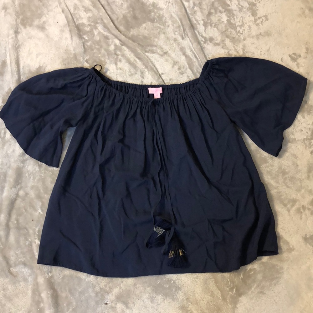Lilly Pulitzer Sain Off The Shoulder Top